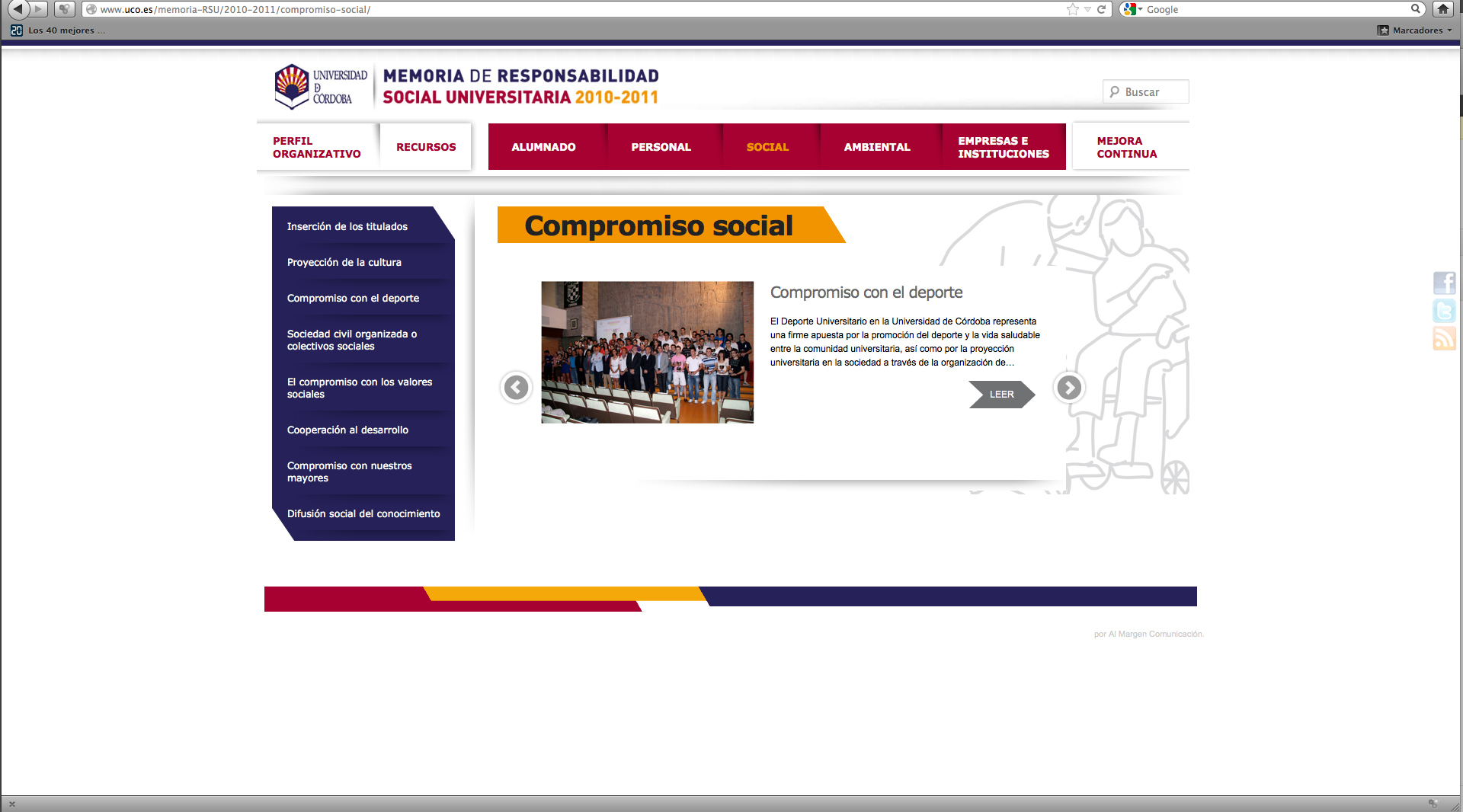 Nuevo diseño Web Responsabilidad Social UCO