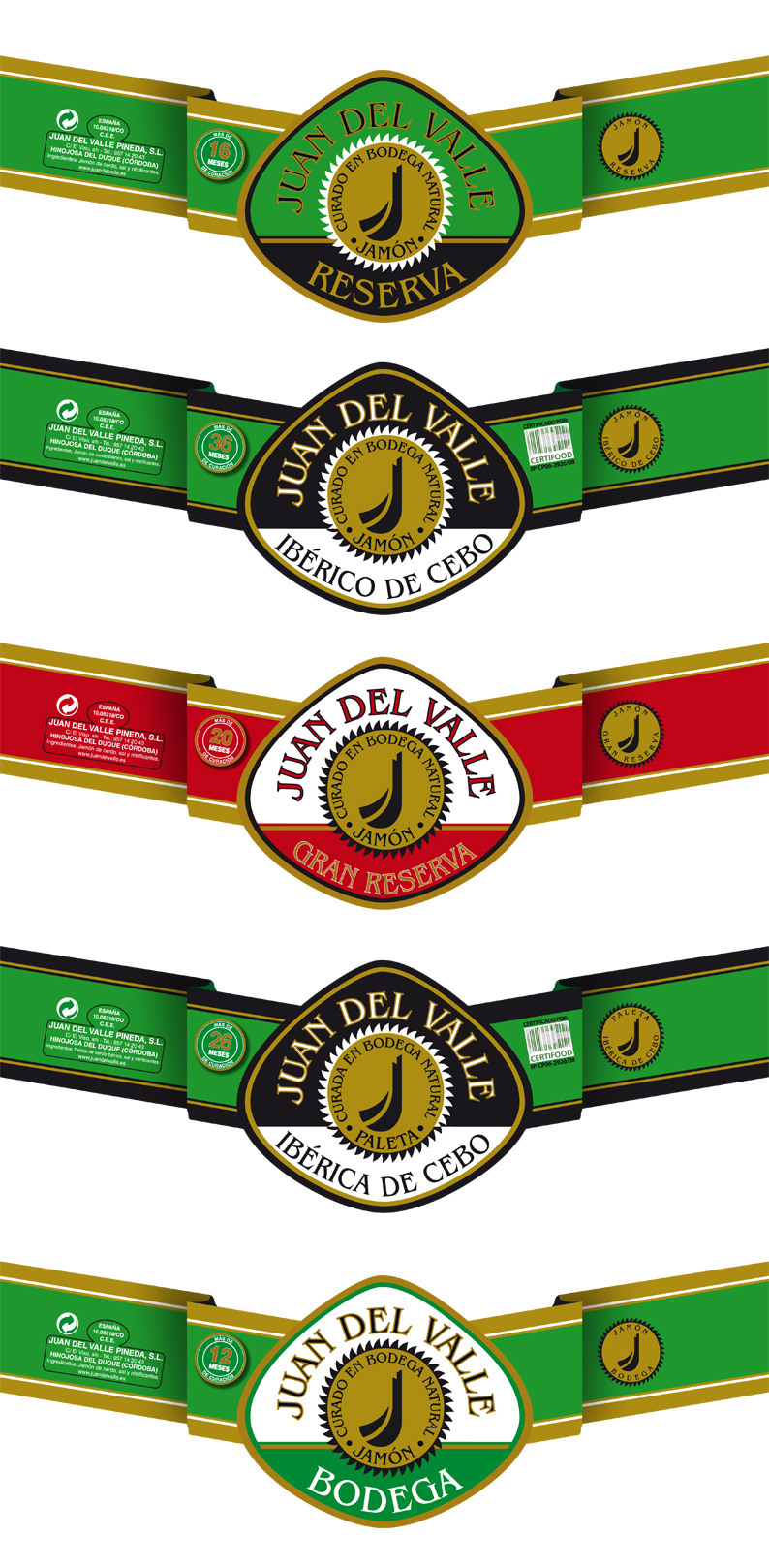 Restyling Vitolas para centros deshuesados de Jamón