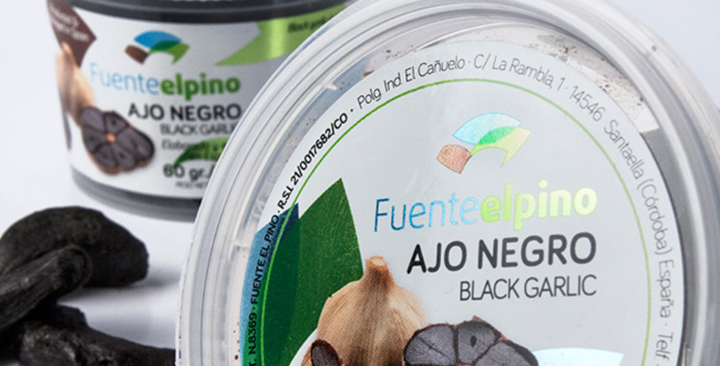 Diseño de etiqueta ajo negro