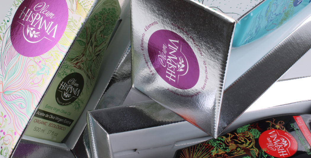 4E diseño packaging aceite premium