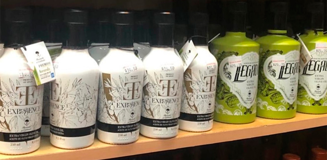 Diseño de packaging aceite oliva exportación USA