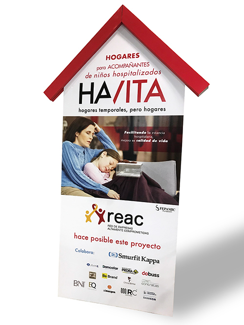 expositor con forma de casa HAVITA