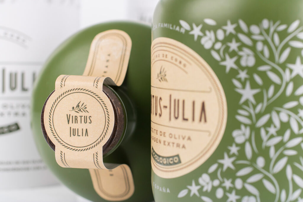 Decoración serigrafia botella aceite cordoba