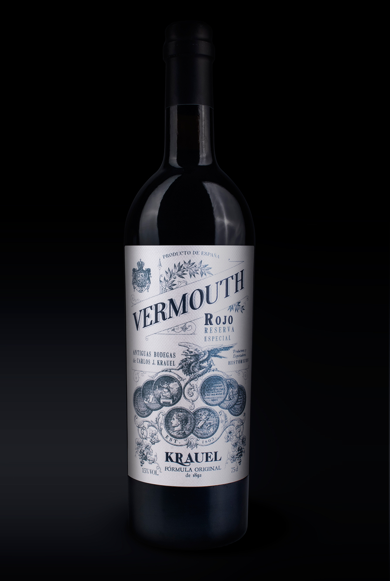 Vermouth Krauel restyling de un clásico. Rediseño de imagen de etiqueta de vino