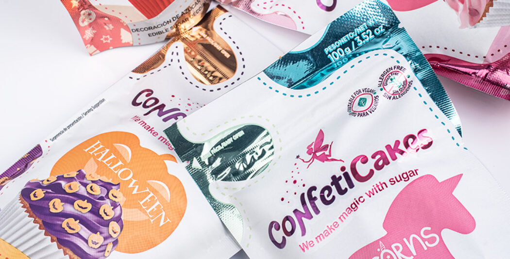 ConfetiCakes Packaging Flexible Doypack
