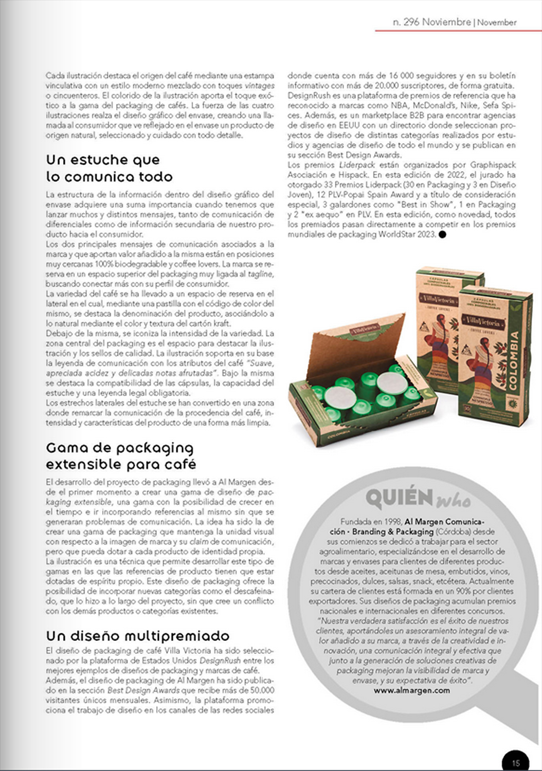 Nuestro premio Liderpack VillaVictoria Cooffe Lovers en InfoPack