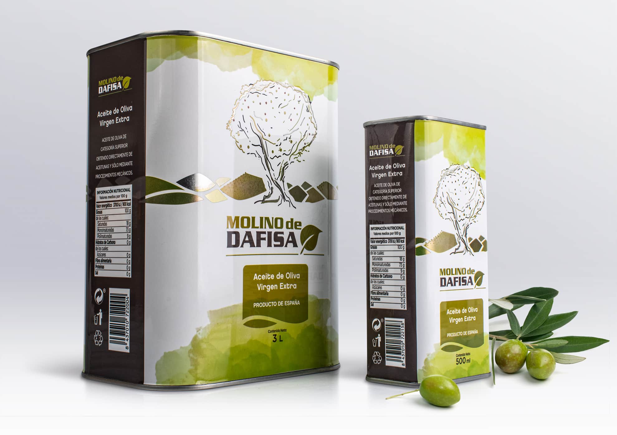 diseño de packaging en lata con sleeve para dafisa