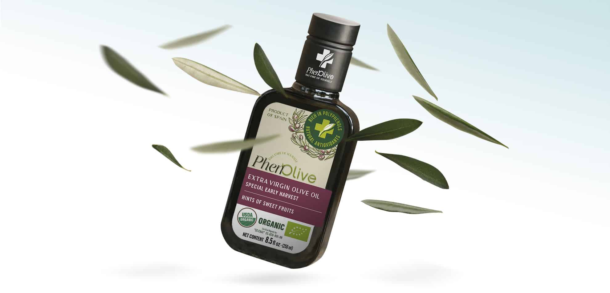 Packaging aceite de oliva virgen extra EEUU