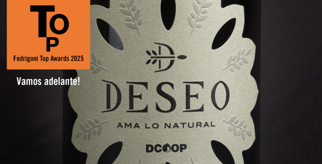 Deseo diseño etiqueta aceite oliva en Fedrigoni Top Award